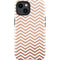 Rose Gold Chevron iPhone 15 Impact Case